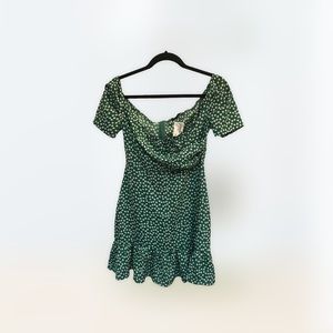 Shein Green and white dress